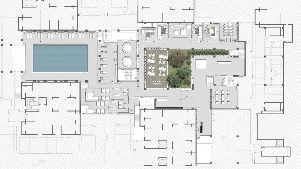 近两年流行的“下沉式”空间布局，一种新的设计方式